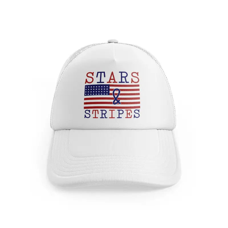 stars & stripes-010-white-trucker-hat