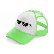 sunglasses-lime-green-trucker-hat