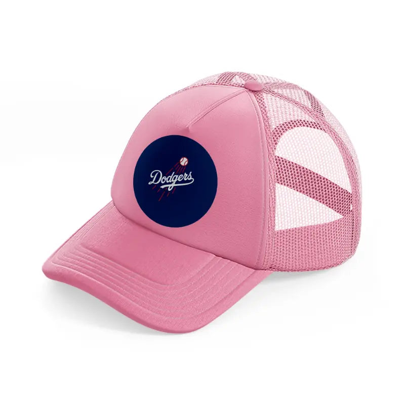 dodgers badge-pink-trucker-hat