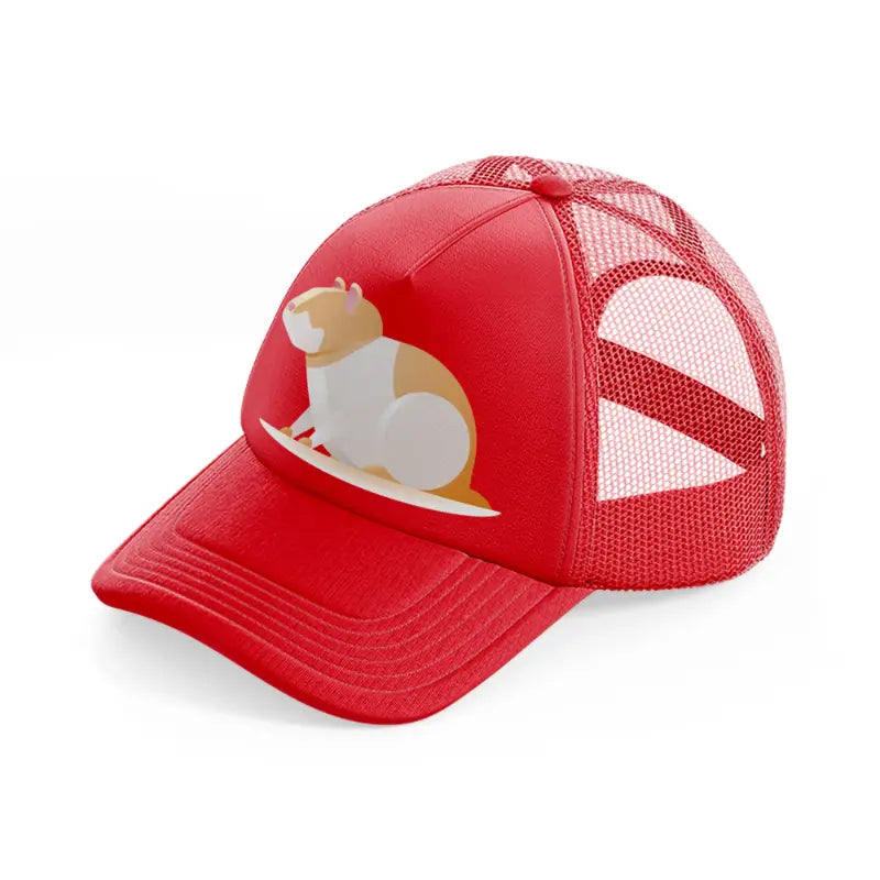 032-hamster-red-trucker-hat