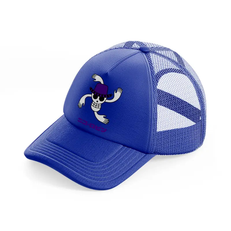 nico robin logo-blue-trucker-hat