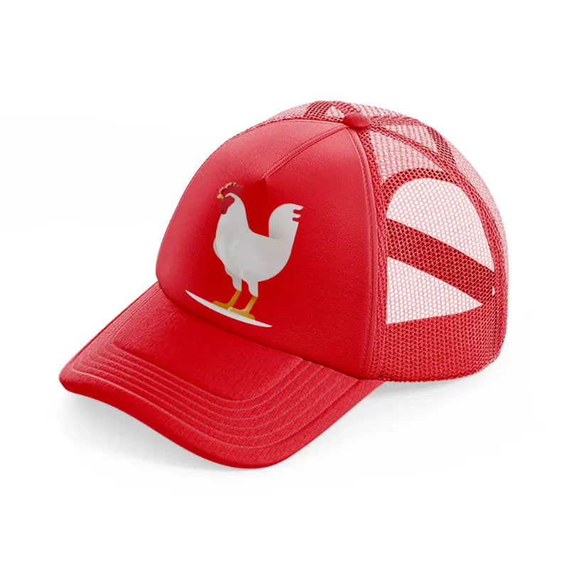 049-rooster-red-trucker-hat