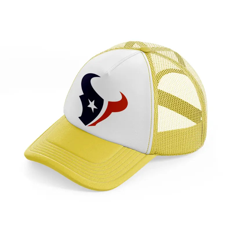 houston texans emblem-yellow-trucker-hat