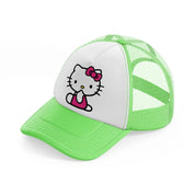 hello kitty curious-lime-green-trucker-hat