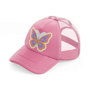 colorful butterfly-pink-trucker-hat
