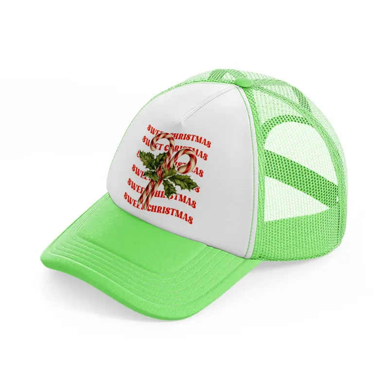 sweet christmas-lime-green-trucker-hat