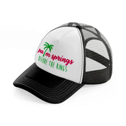 palm springs before the rings black and white trucker hat