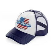 new mexico flag-navy-blue-and-white-trucker-hat