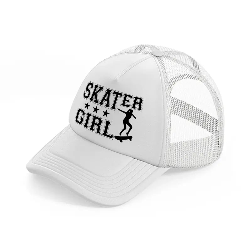 skater girl-white-trucker-hat