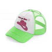 untitled 2 lime green trucker hat