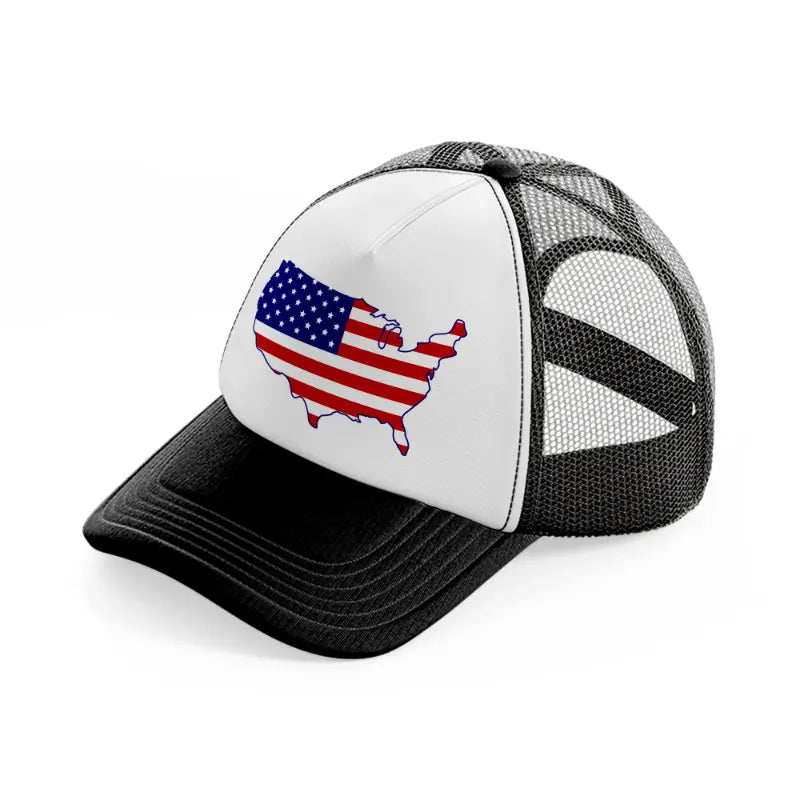 4th july svg map-01-black-and-white-trucker-hat