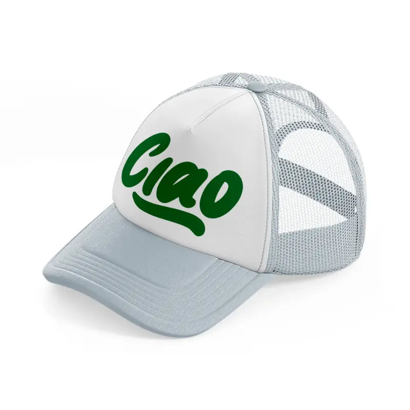 ciao green grey trucker hat