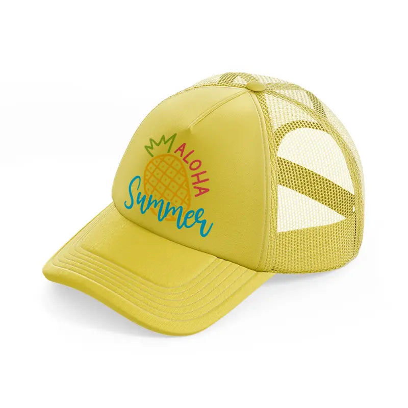 aloha summer gold trucker hat