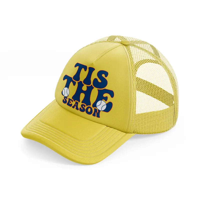 tis the season blue-gold-trucker-hat