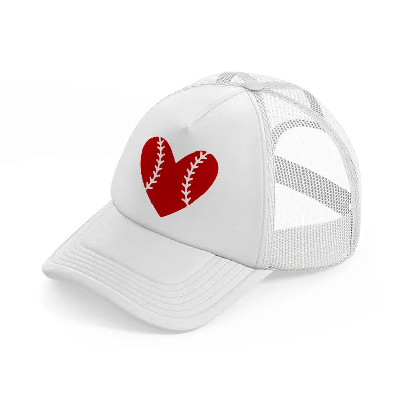 baseball love-white-trucker-hat