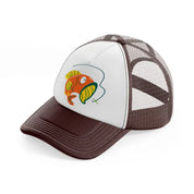 cartoon fish-brown-trucker-hat