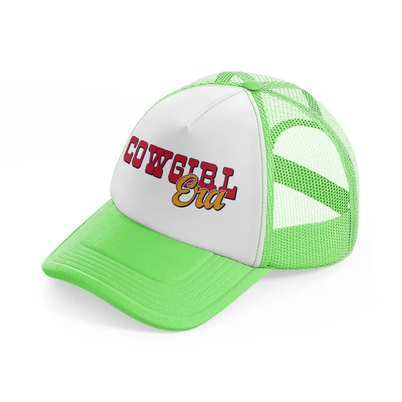 cowgirl era-lime-green-trucker-hat