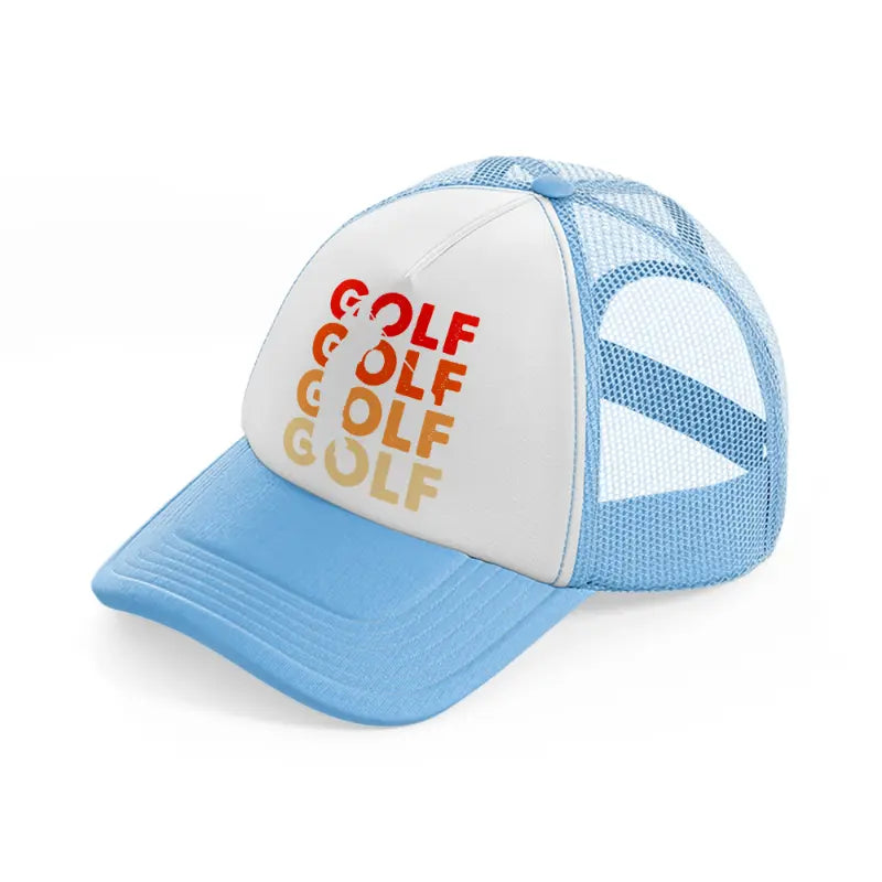 golf golf sky blue trucker hat