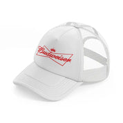 budweiser white trucker hat