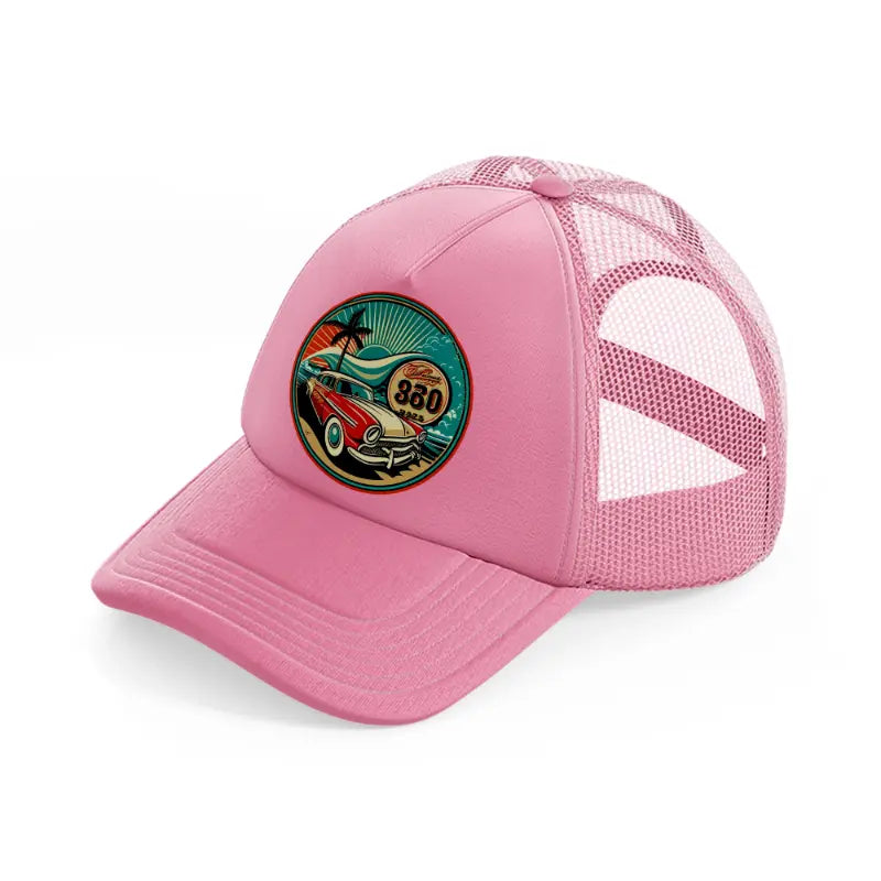 vintage a retro1-pink-trucker-hat