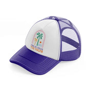 find me under tha palms purple trucker hat