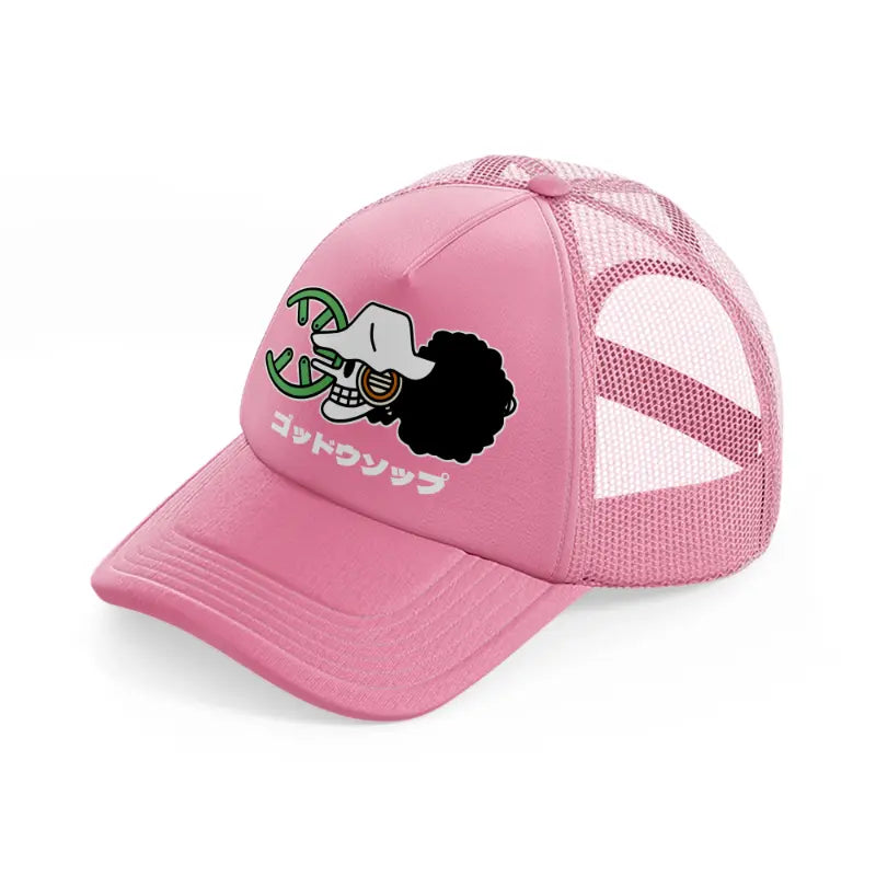 usopp logo pink trucker hat