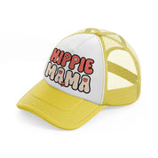 hippie mama (1) yellow trucker hat