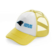 carolina panthers full logo-yellow-trucker-hat