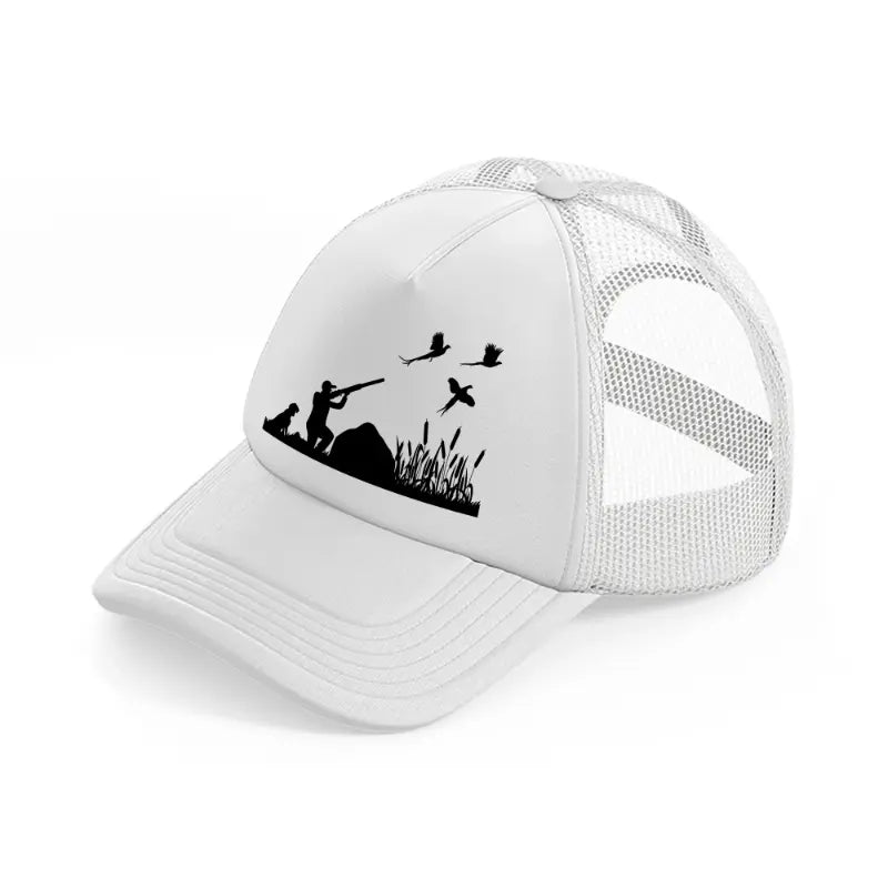 hunting-white-trucker-hat