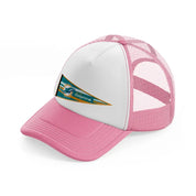 miami dolphins flag-pink-and-white-trucker-hat