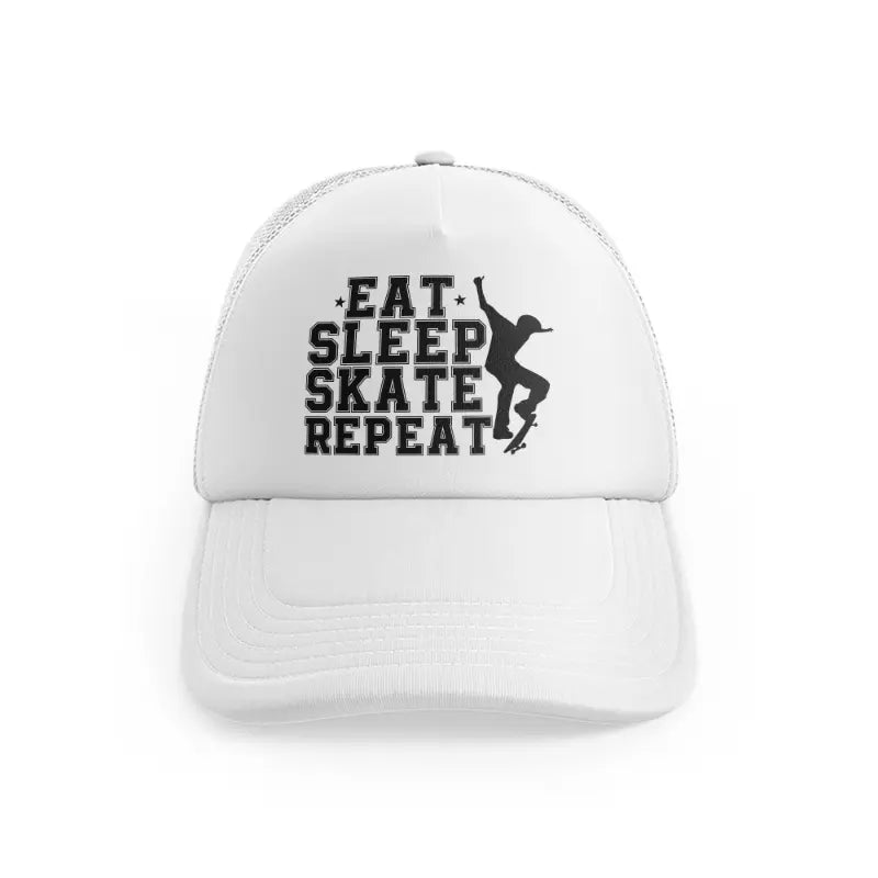 Eat Sleep Skate Repeatwhitefront-view