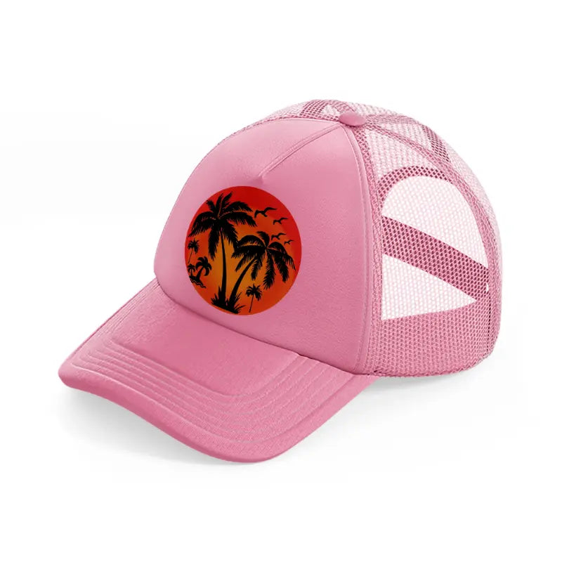 retro vintage sunset-pink-trucker-hat