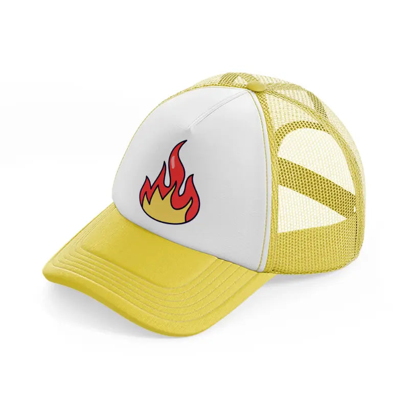 fire sticker-yellow-trucker-hat
