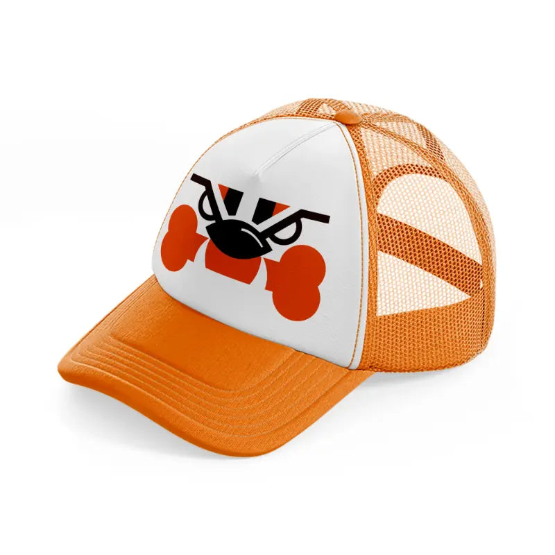 cleveland browns minimalistic-orange-trucker-hat