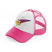 shooting star neon pink trucker hat