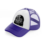 halloween ghost-purple-trucker-hat