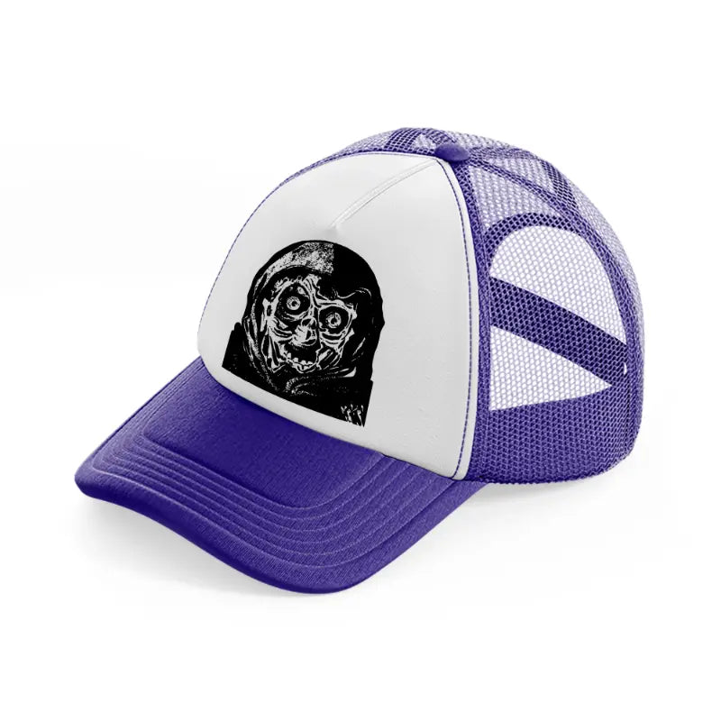 halloween ghost purple trucker hat