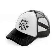 hunting life-black-and-white-trucker-hat