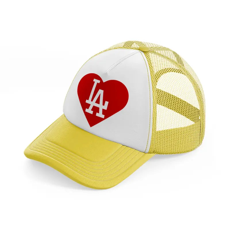 los angeles dodgers lover-yellow-trucker-hat