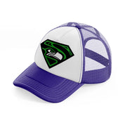 seattle seahawks super hero-purple-trucker-hat