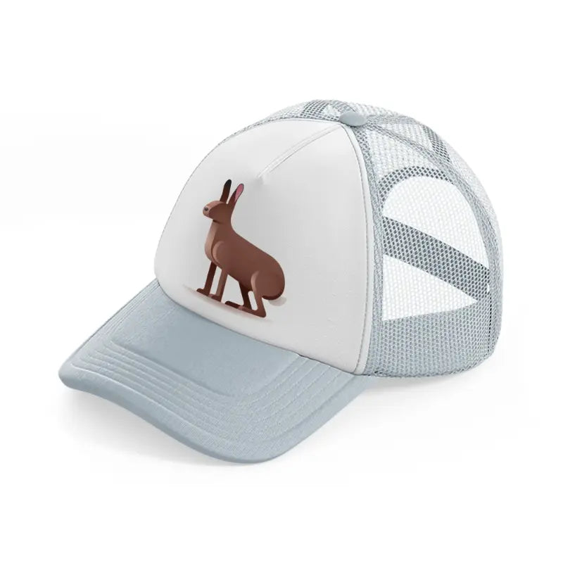 043 hare grey trucker hat