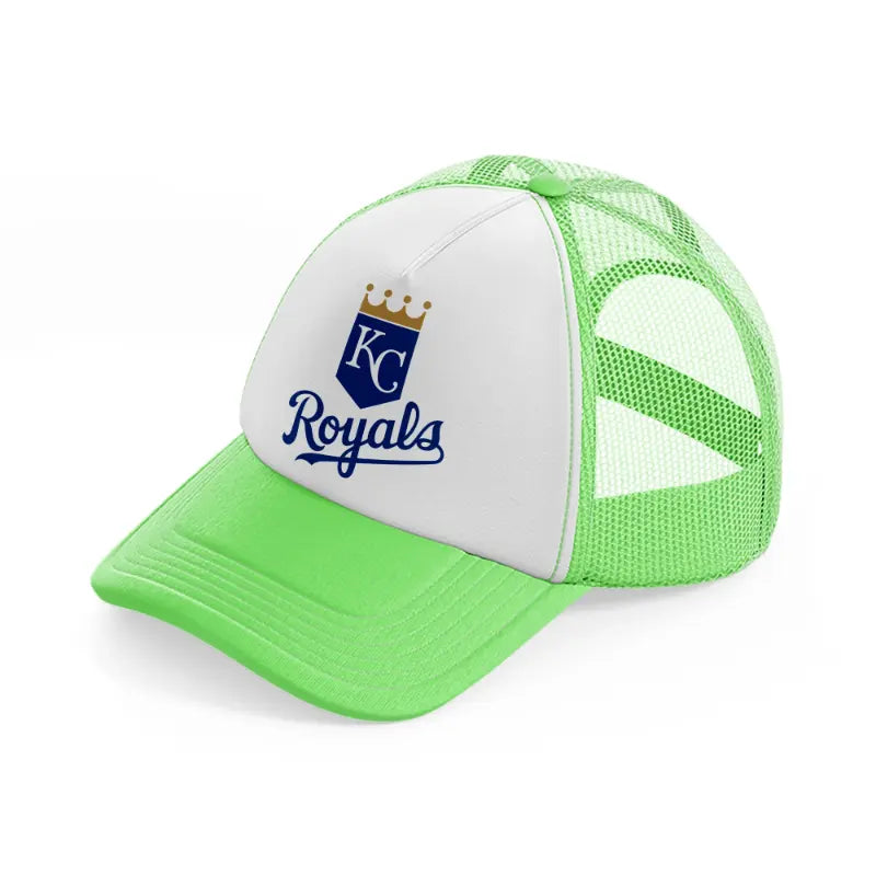 kansas city royals emblem-lime-green-trucker-hat