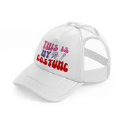 this is my costume white trucker hat