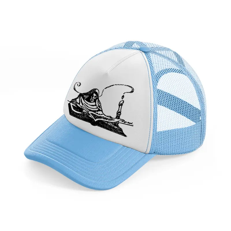 soul reaper sky blue trucker hat