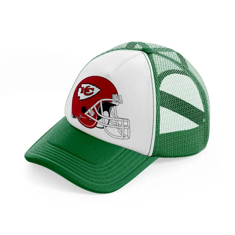 kansas city chiefs helmet-green-and-white-trucker-hat
