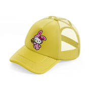 hello kitty bunny-gold-trucker-hat