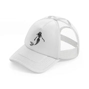 mermaid skeleton-white-trucker-hat