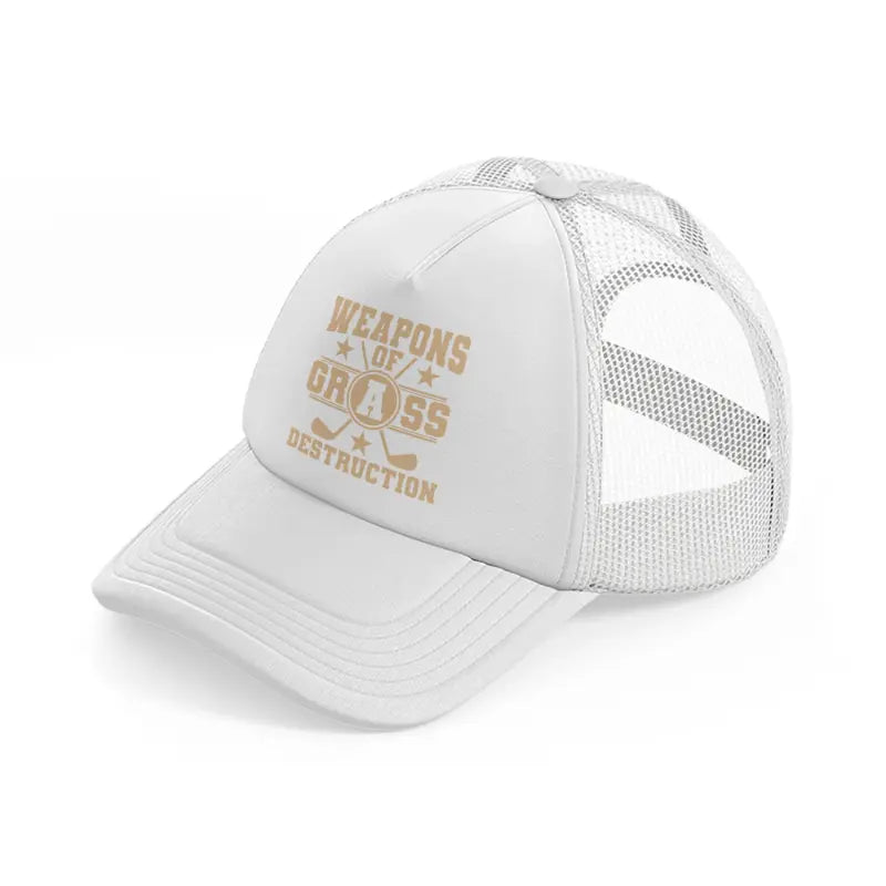 weapons of grass destruction-white-trucker-hat