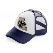 new orleans saints supporter-navy-blue-and-white-trucker-hat