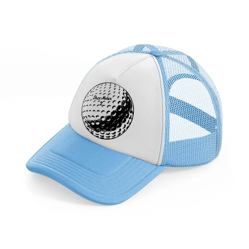 golf ball b&w sky blue trucker hat